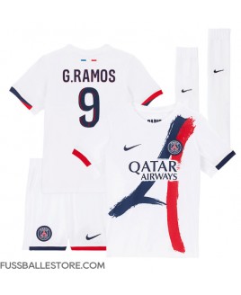 Günstige Paris Saint-Germain Goncalo Ramos #9 Auswärts Trikotsatzt Kinder 2024-25 Kurzarm (+ Kurze Hosen)